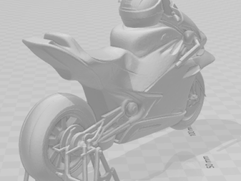 Boneca 3D-Stil Manga Anime Moto GP Caricato 3D Druckmodell