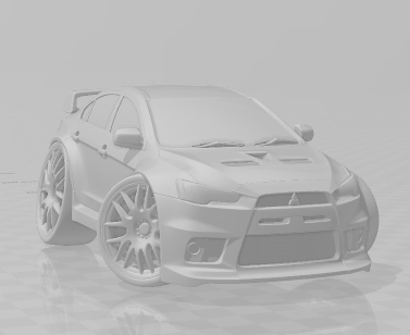 बोनकोस 3डी स्टाइल मंगा एनीमे मित्सु इवो कार कैरिकैटो 3D प्रिंट मॉडल .c4d .max .obj .3ds .fbx .stl .blend 