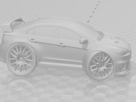 बोनकोस 3डी स्टाइल मंगा एनीमे मित्सु इवो कार कैरिकैटो 3D प्रिंट मॉडल