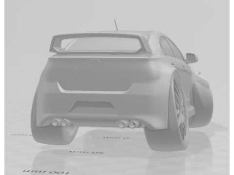 बोनकोस 3डी स्टाइल मंगा एनीमे मित्सु इवो कार कैरिकैटो 3D प्रिंट मॉडल