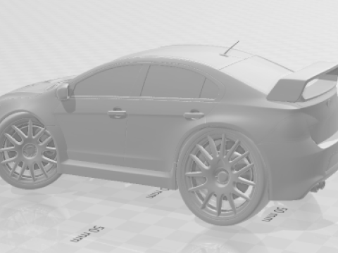 बोनकोस 3डी स्टाइल मंगा एनीमे मित्सु इवो कार कैरिकैटो 3D प्रिंट मॉडल