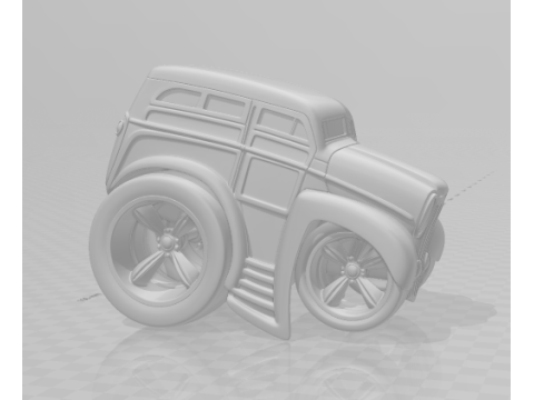Bonecos 3d style manga anime car classic caricato 3D Print Model