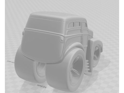 Bonecos 3d style manga anime car classic caricato 3D Print Model