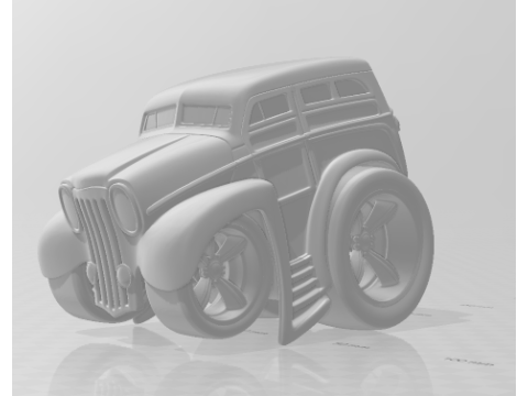 Bonecos 3d style manga anime car classic caricato 3D Print Model
