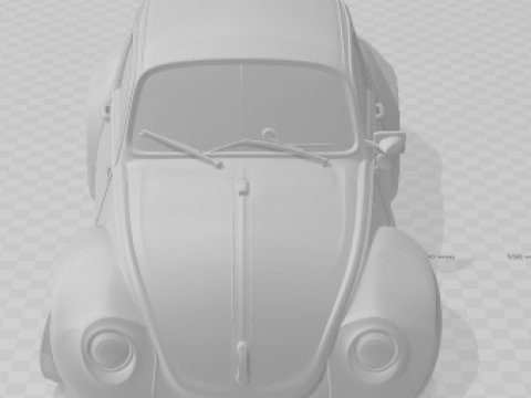 Bonecos 3d style manga anime VW beetle fusca caricato Modèles 3D en vedette