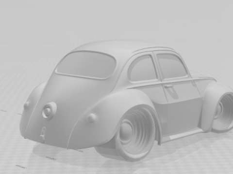 Bonecos 3d style manga anime VW beetle fusca caricato 3D Print Model