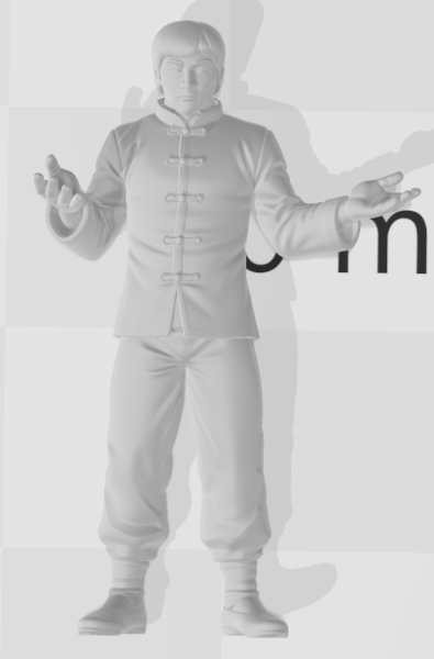 Bonecos 3d style manga anime bruce lee caricato 3D Print Model .c4d .max .obj .3ds .fbx .stl .blend 