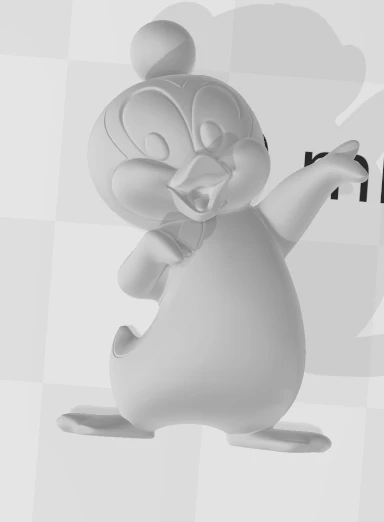 Bonecos 3d style manga anime pinguin pica pau caricato 3D Print Model .c4d .max .obj .3ds .fbx .stl .blend 