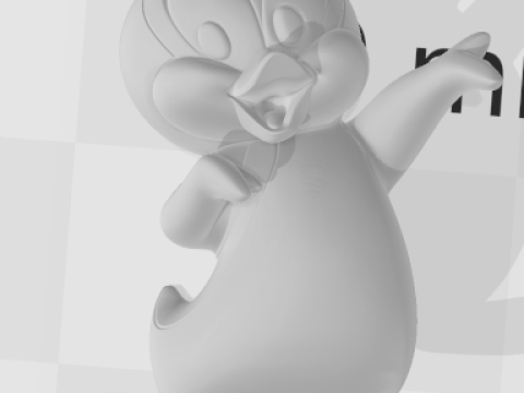 Bonecos 3d style manga anime pinguin pica pau caricato Modèles 3D en vedette