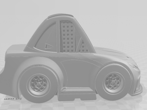 Bonecos 3d style manga anime nascar toyota caricato 3D Print Model