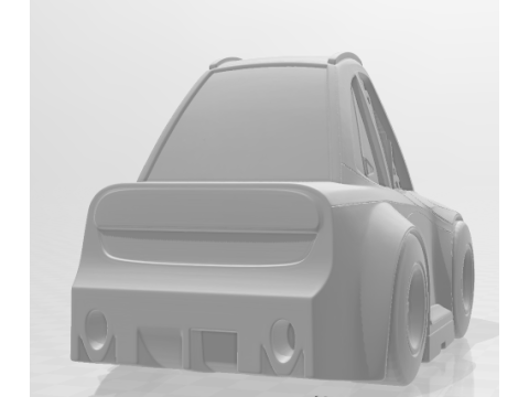 Bonecos 3d style manga anime nascar toyota caricato 3D Print Model