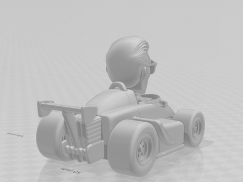 Bonecos style 3d manga anime f1 senna caricato Modèles 3D en vedette