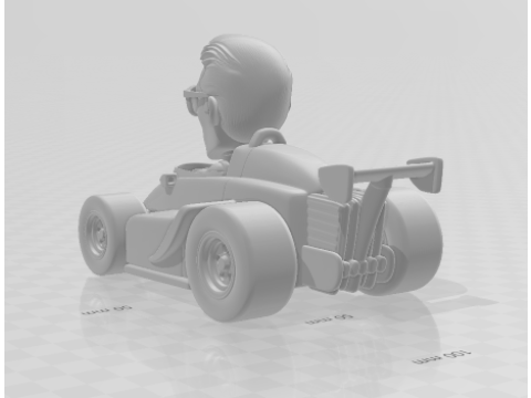 Bonecos style 3d manga anime f1 senna caricato Modèles 3D en vedette