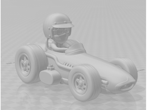 Bonecos 3D 风格漫画动漫汽车 f1 antigo caricato 3D 打印模型