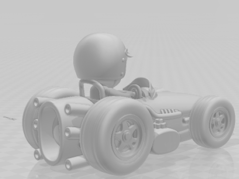 Bonecos 3D 风格漫画动漫汽车 f1 antigo caricato 3D 打印模型