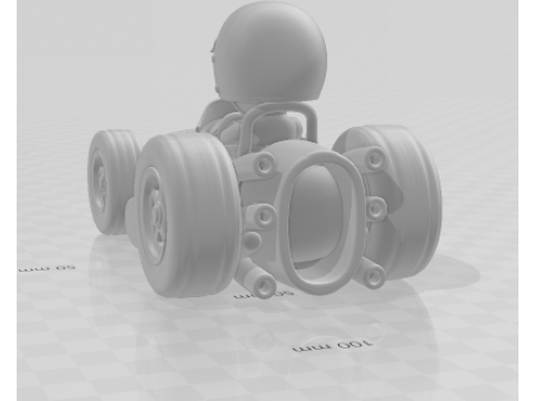 Bonecos 3D 风格漫画动漫汽车 f1 antigo caricato 3D 打印模型