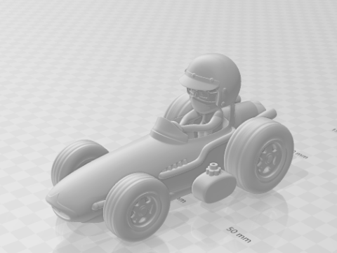 Bonecos 3D 风格漫画动漫汽车 f1 antigo caricato 3D 打印模型