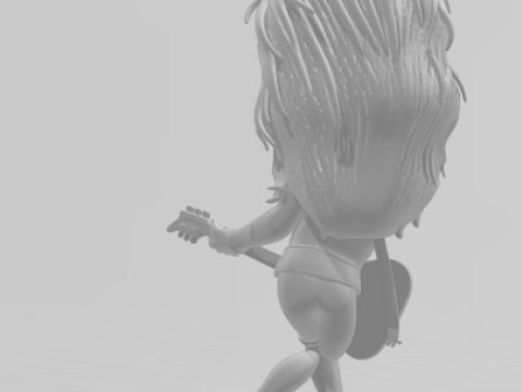 Bonecos 3d style manga anime kiss vocal caricato 3D Print Model