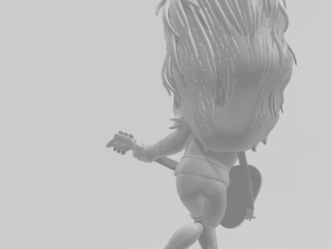 Bonecos 3d style manga anime kiss vocal caricato 3D Print Model