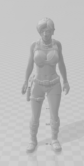 Bonecos 3d style manga anime lara tomb raider caricato Modello di stampa 3D .c4d .max .obj .3ds .fbx .stl .blend