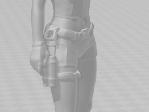 Bonecos 3d style manga anime lara tomb raider caricato Modello di stampa 3D