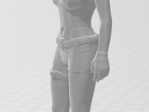 Bonecos 3d style manga anime lara tomb raider caricato Modello di stampa 3D