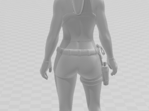 Bonecos 3d style manga anime lara tomb raider caricato Modello di stampa 3D