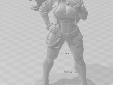 Bonecos 3d style manga anime street fighters caricato 3D Print Model