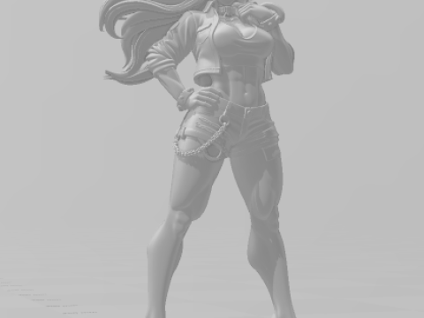 Bonecos 3d style manga anime street fighters caricato 3D Print Model