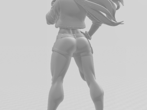 Bonecos 3d style manga anime street fighters caricato 3D Print Model