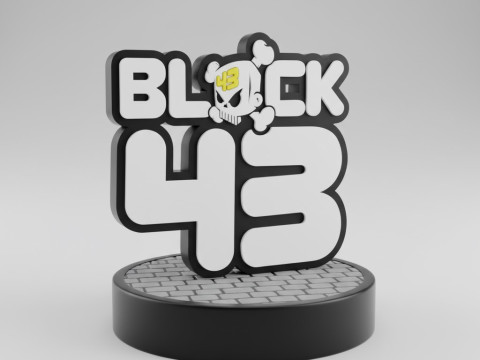 Bonecos 3d stil manga anime ken blok logosu karikatür 3D Baskı Modeli