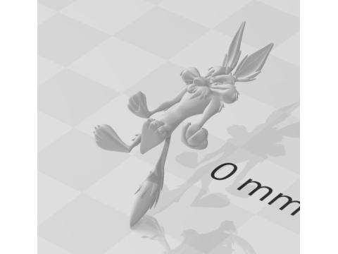 Bonecos 3D-stijl manga anime coyote coio esmagado karicato 3D printmodel