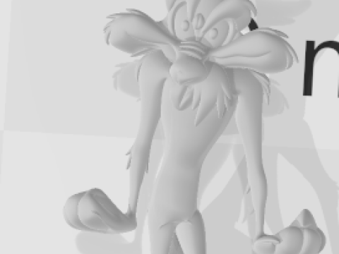 Bonecos 3D-stijl manga anime coyote coio esmagado karicato 3D printmodel