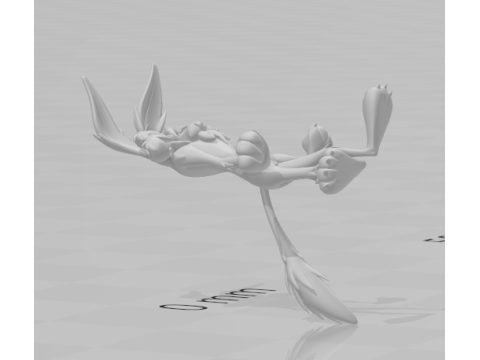 Bonecos 3D-stijl manga anime coyote coio esmagado karicato 3D printmodel