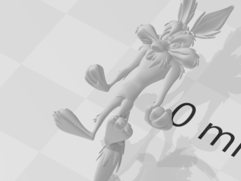 Bonecos 3D-stijl manga anime coyote coio esmagado karicato 3D printmodel