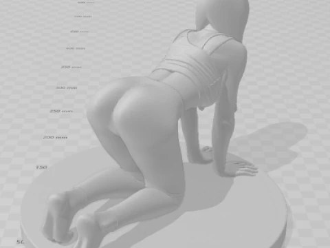 Bonecos 3d style manga anime women lolli caricato 3D Print Model