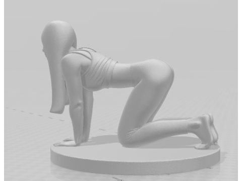 Bonecos 3d style manga anime women lolli caricato 3D Print Model