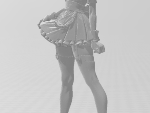 Bonecos 3D 风格漫画动漫女性 lolli caricato 3D 打印模型