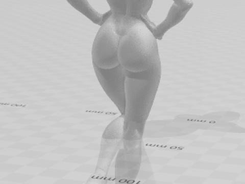 बोनकोस 3डी स्टाइल मंगा एनीमे महिला लॉली कैरिकैटो 3D प्रिंट मॉडल