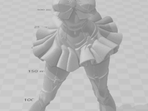 Bonecos 3d style manga anime women lolli caricato 3D Print Model