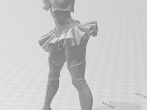 Bonecos 3d style manga anime women lolli caricato 3D Print Model