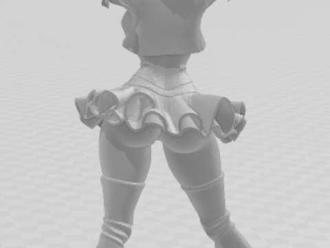 Bonecos 3d style manga anime women lolli caricato 3D Print Model