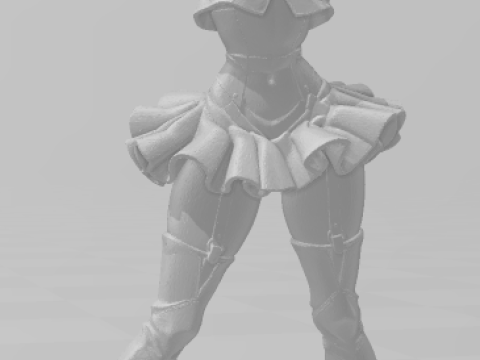 Bonecos 3d style manga anime women lolli caricato 3D Print Model