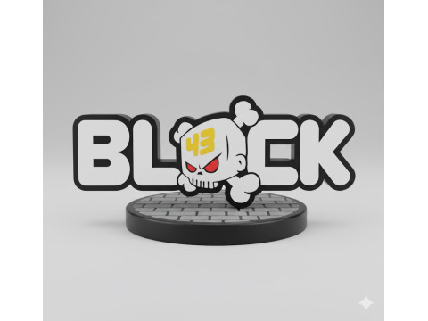 Bonecos 3d 스타일 만화 애니메이션 켄 블록 로고 캐리카토 3D 프린트 모델