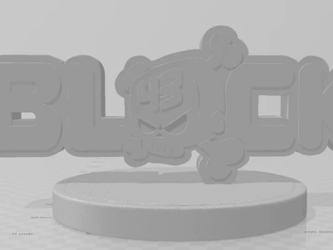 Bonecos 3d style manga anime ken block logo caricato 3D Print Model