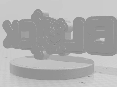 Bonecos 3d style manga anime ken block logo caricato 3D Print Model