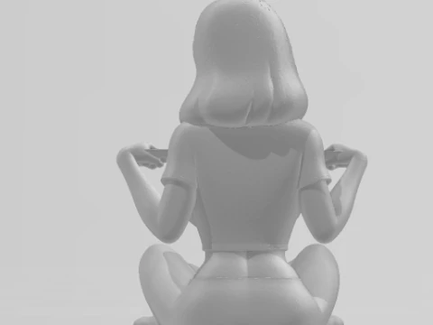 Bonecos 3d style manga anime women lolli caricato 3D Print Model