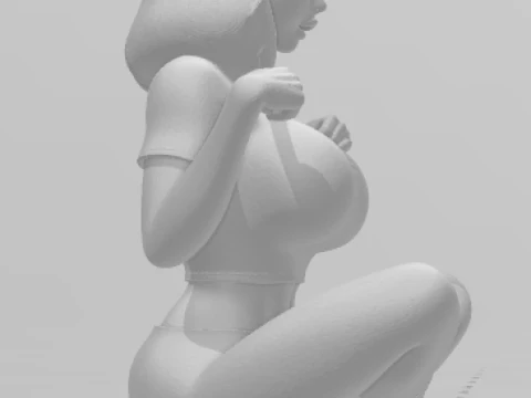 Bonecos 3d style manga anime women lolli caricato 3D Print Model