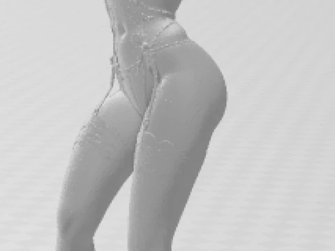 Bonecos 3d style manga anime women lolli caricato 3D Print Model