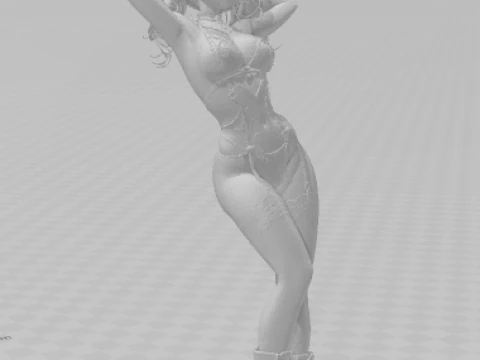 Bonecos 3d style manga anime women lolli caricato 3D Print Model